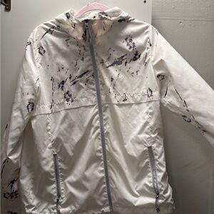 New Balance Women's White and Black Patterned Ski Jacket